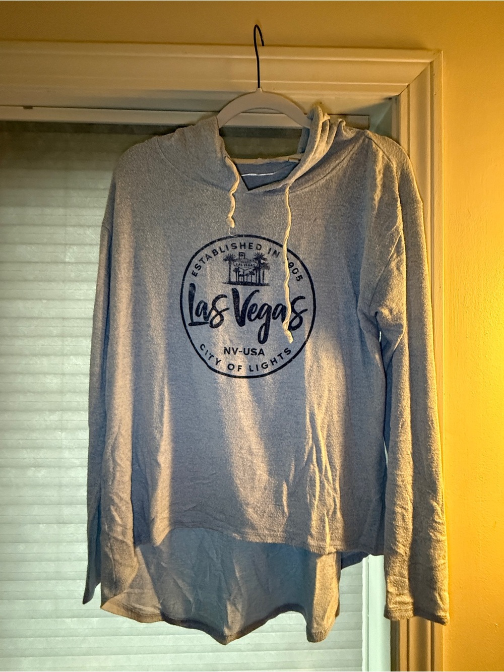 Women’s Las Vegas Graphic Hoodie Sweatshirt - Light Blue